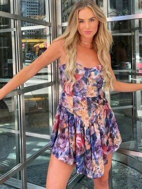NWT ** Cider Floral Print Multicolor Cami Dress ** SZ- XS